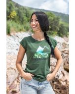 T-Shirt "Triangle View" Damen, khaki