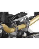 Platine adaptatrice pour montage GPS sur bride de guidon avec vis spéciales pour rehausse du guidon 20 mm, Honda CRF1000L Africa Twin pour systèmes de navigation