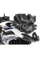 Scheinwerferschutz Edelstahl schwarz mit Schnellverschluss für BMW F850GS/ F800GS (2024-)/ F750GS *OFFROAD USE ONLY*