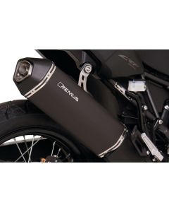 Endschalldämpfer Remus Okami Edelstahl, schwarz für Honda CRF1000L Africa Twin (2016), slip-on mit ABE
