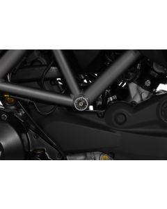 Rahmenstopfen *klein* (Paar), schwarz eloxiert, für Ducati Multistrada 1200 (bis 2014)/ 950